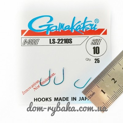 Крючок  Gamakatsu LS-2210S №10 25 шт синий лопатка (14656201000)