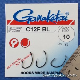 Крючок GAMAKATSU C12F BL №10 25 шт Barbless колечко (149304001000)