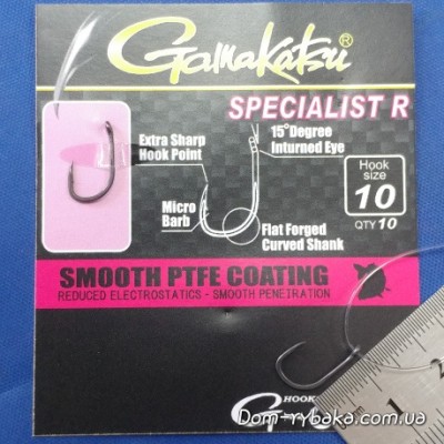 Гачок GAMAKATSU G-CARP SPECIALIST R №10 10 шт тефлон (18503101000)
