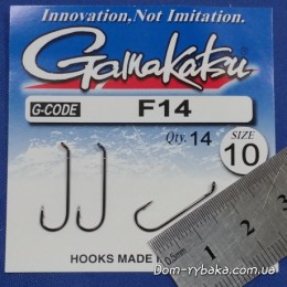 Крючок Gamakatsu F14 NL №10 14 шт колечко (14902101000)