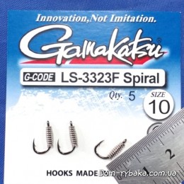Крючок  Gamakatsu LS-3323F Spiral №10 5 шт колечко (14792801000)