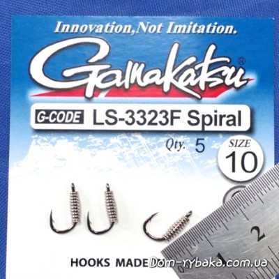 Крючок Gamakatsu LS-3323F Spiral №10 5 шт колечко (14792801000) Крючок Gamakatsu LS-3323F Spiral №10 5 шт колечко (14792801000)