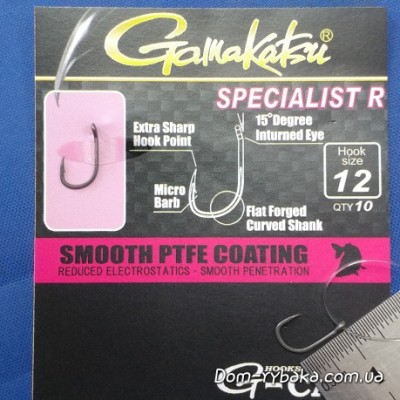 Гачок GAMAKATSU G-CARP SPECIALIST R №12 10 шт тефлон (18503101200) Гачок GAMAKATSU G-CARP SPECIALIST R №12 10 шт тефлон (18503101200)
