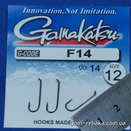 Крючок Gamakatsu F14 NL №12 14 шт колечко (14902101200)
