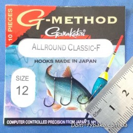 Гачок GAMAKATSU G-Method Allround Classic-F №12 10шт колечко (14736701200) Гачок GAMAKATSU G-Method Allround Classic-F №12 10шт колечко (14736701200)