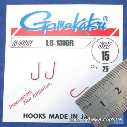 Крючок Gamakatsu LS-1310R №15 25 шт красный лопатка (14653801500) Крючок Gamakatsu LS-1310R №15 25 шт красный лопатка (14653801500)