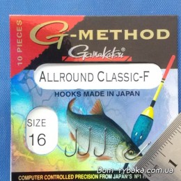 Гачок GAMAKATSU G-Method Allround Classic-F №16 10 шт колечко (14736701600) Гачок GAMAKATSU G-Method Allround Classic-F №16 10 шт колечко (14736701600)