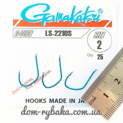 Крючок Gamakatsu LS-2210S №2 25 шт синий лопатка (14656200200) Крючок Gamakatsu LS-2210S №2 25 шт синий лопатка (14656200200)