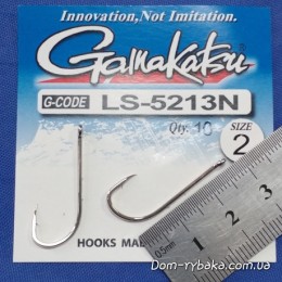 Крючок Gamakatsu LS-5213N №2 10 шт никель (14901300200) Крючок Gamakatsu LS-5213N №2 10 шт никель (14901300200)