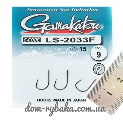 Гачок Gamakatsu LS-2033F Ring Eye Serie №09 15шт (14792200900)