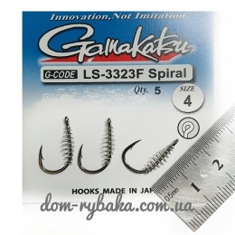 Крючок  Gamakatsu LS-3323F Spiral №4 5 шт колечко (14792800400)