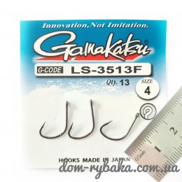Гачок Gamakatsu LS-3513F Ring Eye №04 13шт (147932004) Гачок Gamakatsu LS-3513F Ring Eye №04 13шт (147932004)
