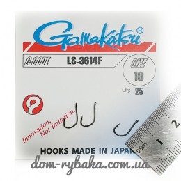 Крючок Gamakatsu LS-3614F №10 25шт (14669101000)