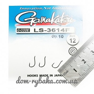 Крючок  Gamakatsu LS-3614F №12 10шт (14900901200)