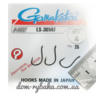 Крючок Gamakatsu LS-3614F №4 25шт (14669100400)