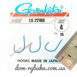 Крючок Gamakatsu LS-2210S №4 25 шт синий лопатка (14656200400)