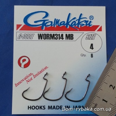 Гачок Gamakatsu Worm 314MB №4 6 шт (14718200400) Гачок Gamakatsu Worm 314MB №4 6 шт (14718200400)