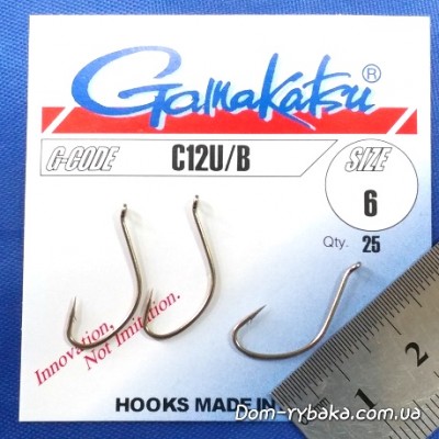 Гачок GAMAKATSU C12U / B №6 25 шт бронза колечко (14677900600)