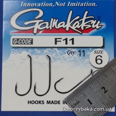 Гачок Gamakatsu F11 NL №6 11 шт колечко (14794900600)