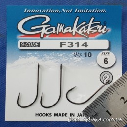 Гачок Gamakatsu F314 №6 10 шт колечко (14795300600)