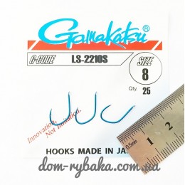 Крючок Gamakatsu LS-2210S №8 25 шт синий лопатка (14656200800)