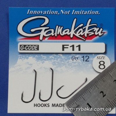 Гачок Gamakatsu F11 NL №8 12 шт колечко (14794900800)