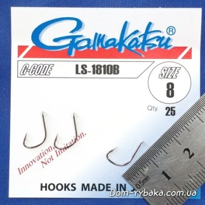 Крючок Gamakatsu LS-1810B №8 25 шт лопатка (14654800800) Крючок Gamakatsu LS-1810B №8 25 шт лопатка (14654800800)