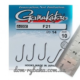 Крючок Gamakatsu F21 NL №10 14шт (14902301000) Крючок Gamakatsu F21 NL №10 14шт (14902301000)