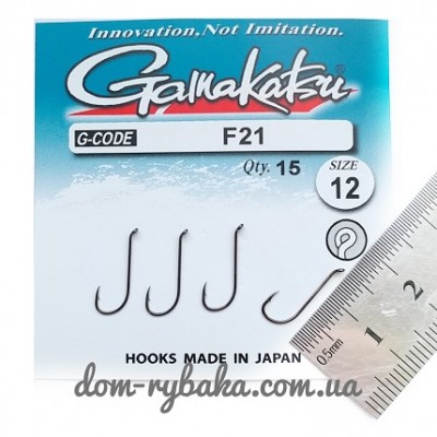 Крючок  Gamakatsu F21 NL  №12 15шт (14902301200)