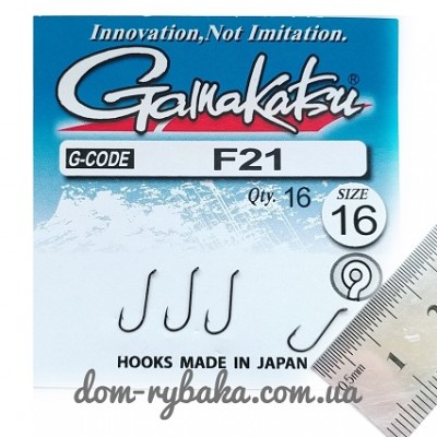 Крючок  Gamakatsu F21 NL  №16 16шт (14902301600)