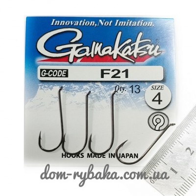 Крючок Gamakatsu F21 NL №04 13шт (14902300400) Крючок Gamakatsu F21 NL №04 13шт (14902300400)