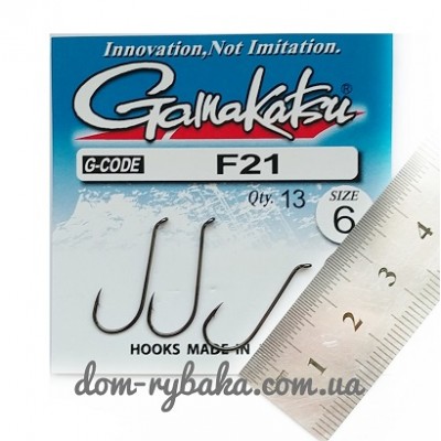 Крючок  Gamakatsu F21  №06 25шт (14665100600)