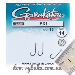 Крючок Gamakatsu F31 №14 13шт колечко (18513601400) Крючок Gamakatsu F31 №14 13шт колечко (18513601400)