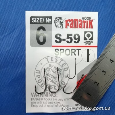 Гачок Fanatik S-59 №6 6шт велике вухо (9996622)