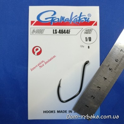 Крючок Gamakatsu LS-4644F 1/0 6шт (14684010) Крючок Gamakatsu LS-4644F 1/0 6шт (14684010)