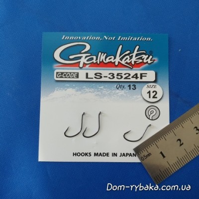 Крючок Gamakatsu LS-3524F Ring Eye №12 13шт (14793301400) Крючок Gamakatsu LS-3524F Ring Eye №12 13шт (14793301400)