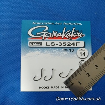 Крючок Gamakatsu LS-3524F Ring Eye №14 13шт (14793301400) Крючок Gamakatsu LS-3524F Ring Eye №14 13шт (14793301400)