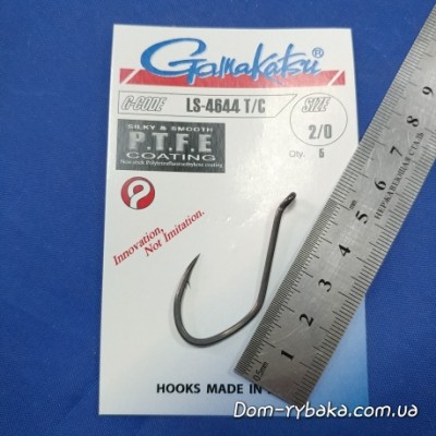 Гачок Gamakatsu LS-4644F teflon Coated 2/0 5шт (149133002)