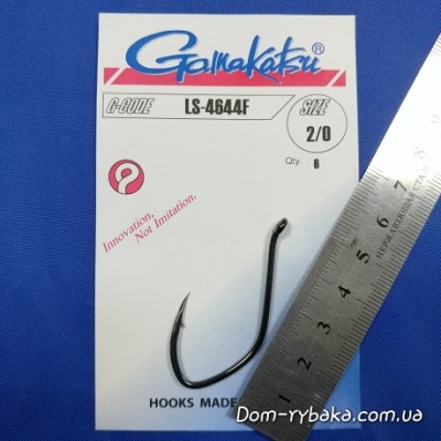 Крючок Gamakatsu LS-4644F 2/0 6шт (146840020) Крючок Gamakatsu LS-4644F 2/0 6шт (146840020)