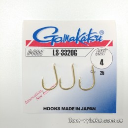 Крючок Gamakatsu LS-3320G №4 25шт (9994878)