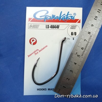 Крючок Gamakatsu LS-4644F 6/0 5шт (146840060) Крючок Gamakatsu LS-4644F 6/0 5шт (146840060)