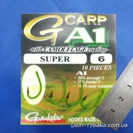 Крючок Gamakatsu A1 G-Carp Camou Green Super 006 10шт (14908600600) Крючок Gamakatsu A1 G-Carp Camou Green Super 006 10шт (14908600600)