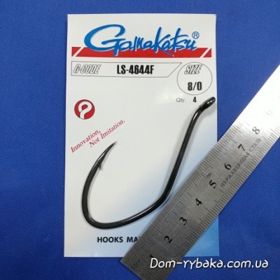 Крючок Gamakatsu LS-4644F 8/ 0 4шт( 146840080) Крючок Gamakatsu LS-4644F 8/ 0 4шт( 146840080)