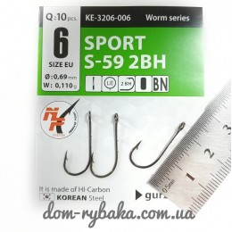 Гачок Gurza S-59 2bh №06 8шт насічки (9993569)