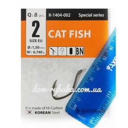 Крючок Gurza Cat Fish K-1404 №2 8шт (9999173) Крючок Gurza Cat Fish K-1404 №2 8шт (9999173)