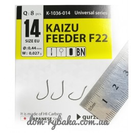 Гачок Gurza Kaizu Feeder F22 №14 8шт (9998815)