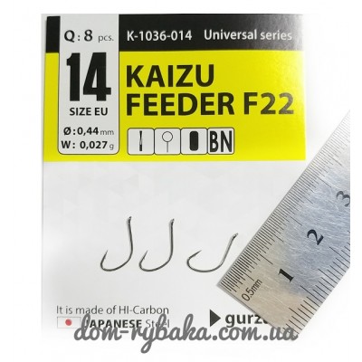 Гачок Gurza Kaizu Feeder F22 №14 8шт (9998815)