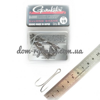 Крючок двойной  GAMAKATSU Double 22 Long Shank №1/0 6шт (18510200100)
