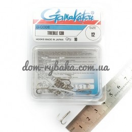 Гачок Gamakatsu потрійний 13B S 012 10 шт (1467510121FD)