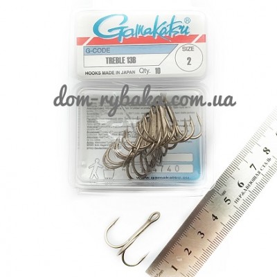 Гачок Gamakatsu потрійний 13B №02 10штук (14666600200)